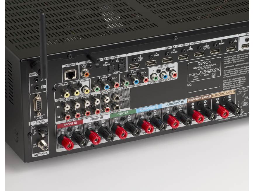 Denon AVR-X2300W 7.2-channel home theater receiver with Wi-Fi
