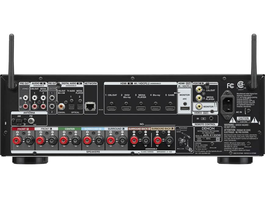 Denon AVR-X1300W 7.2-channel home theater receiver with Wi-Fi