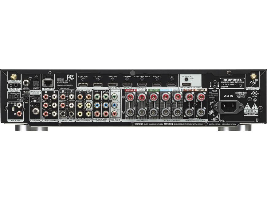 Marantz NR1609 7.2-channel slimline home theater receiver with Wi
