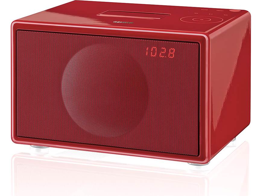 Geneva Sound System Model S (Red) Clock Radio with dock for iPod