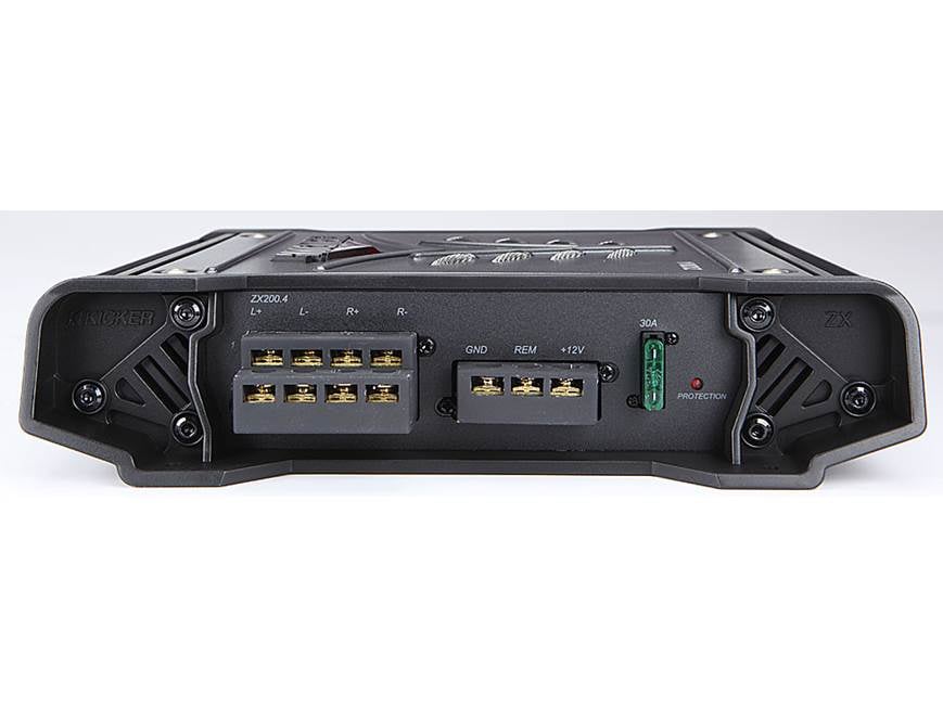 Kicker 08ZX200.4 4-channel car amplifier — 35 watts RMS x 4 at