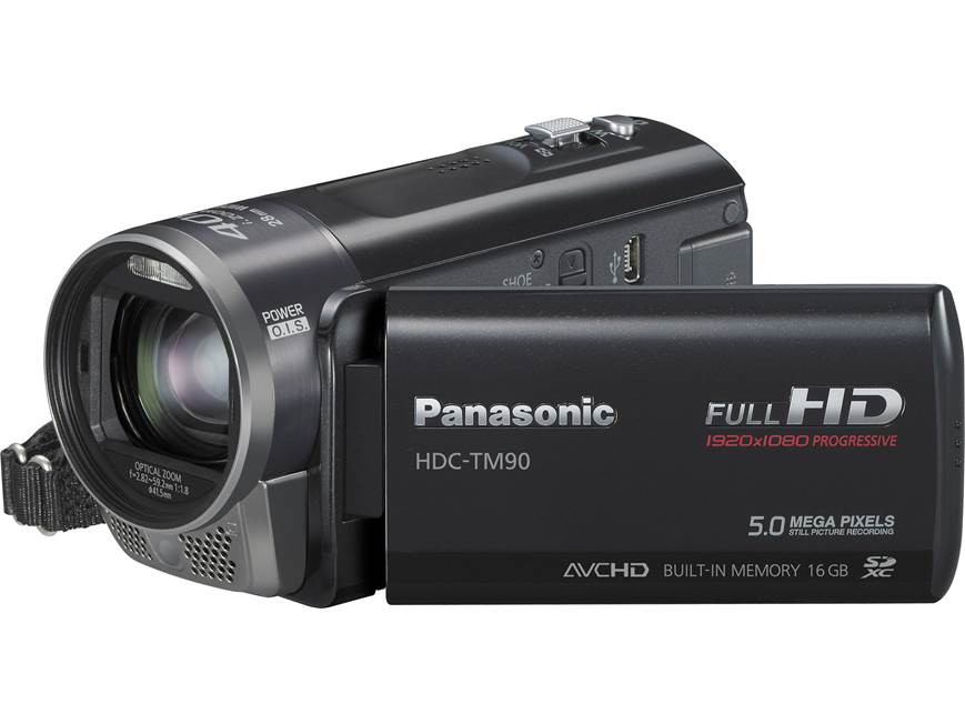 Panasonic HDC-TM90 HD camcorder with 16GB flash memory, 3D-ready