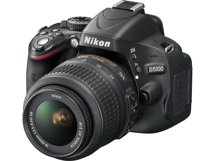 Nikon D5100 Kit 16.2-megapixel digital SLR camera with 18-55mm