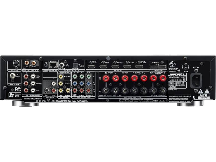 Marantz NR1603 7.1-channel home theater receiver with Apple