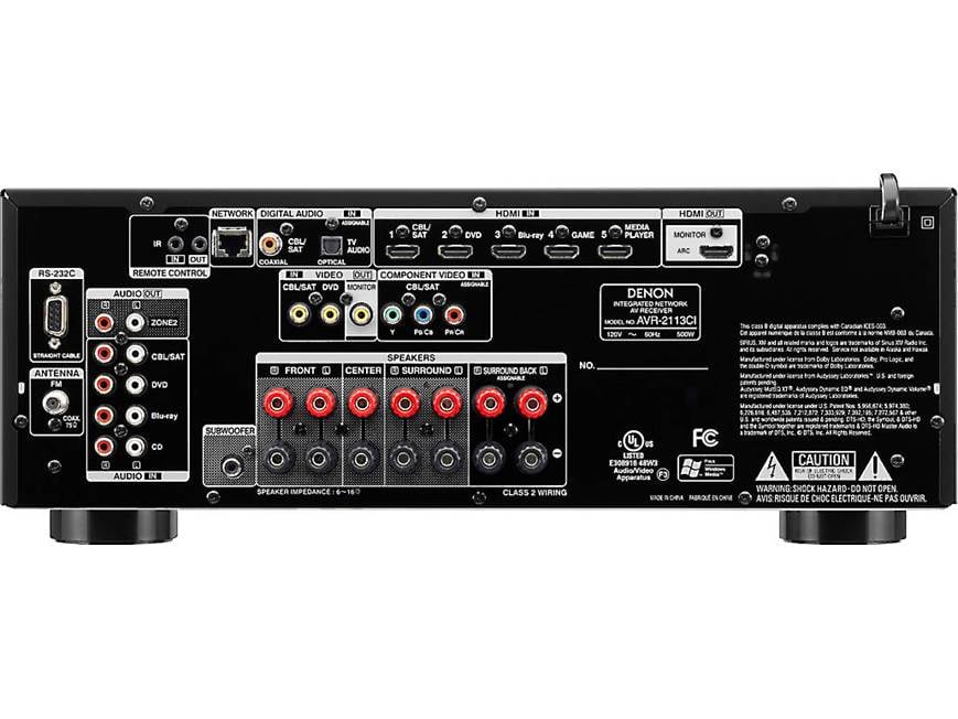 Denon AVR-2113CI 7.1-channel home theater receiver with Apple