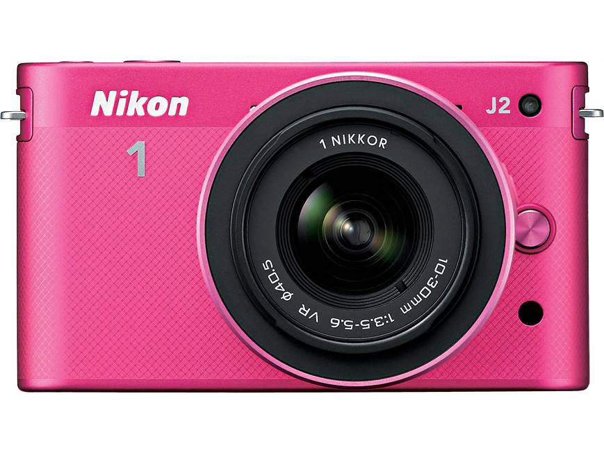 Nikon 1 J2 with 10-30mm VR Lens (Pink) CX format hybrid camera