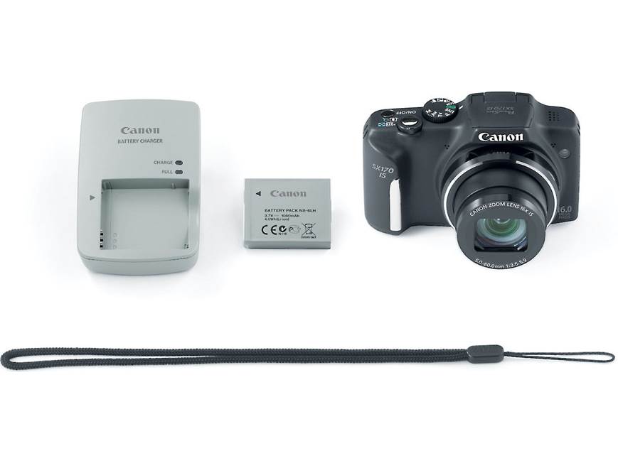 Canon PowerShot SX170 IS (Black) 16-megapixel digital camera with