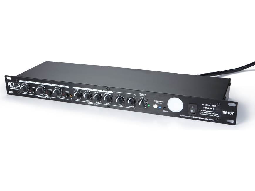 Rolls RM167 Bluetooth®-capable commercial mic/source mixer at