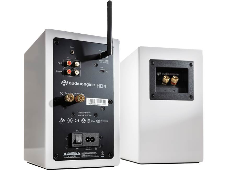 Audioengine HD4 (White) Powered stereo speakers with Bluetooth