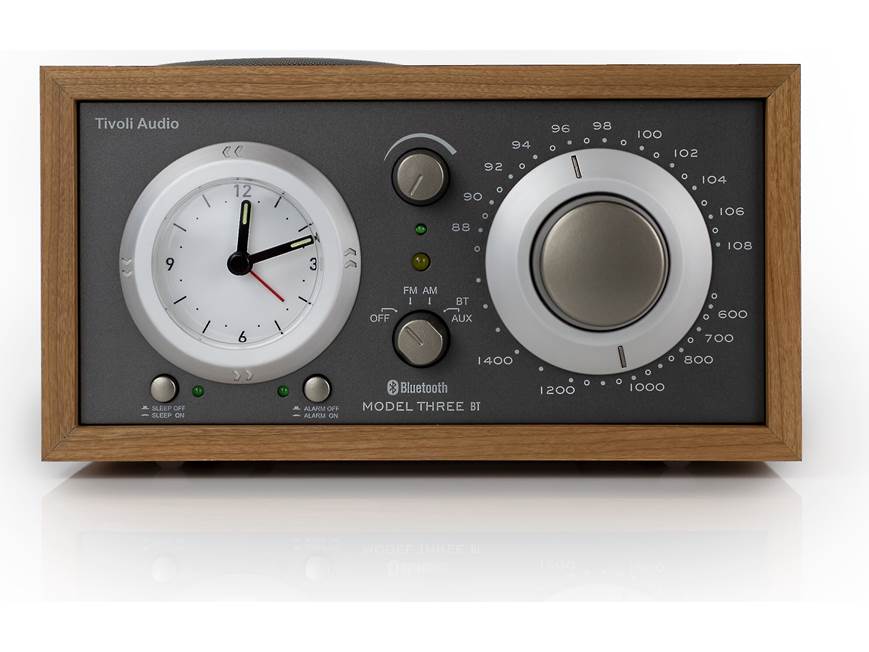 Tivoli Audio Model Three BT (Cherry/Taupe) AM/FM clock radio with