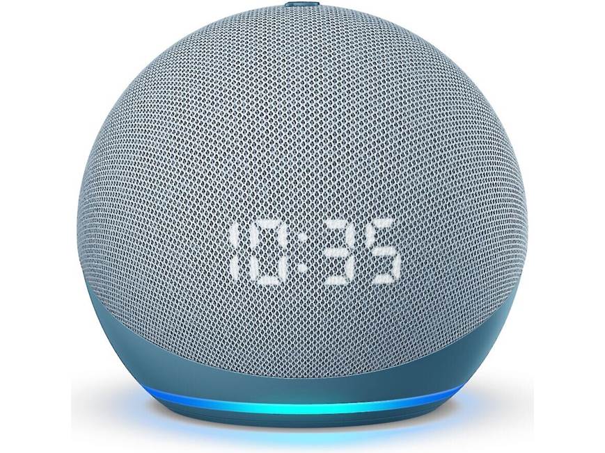 Amazon Echo Dot with Clock (4th Generation) (Twilight Blue