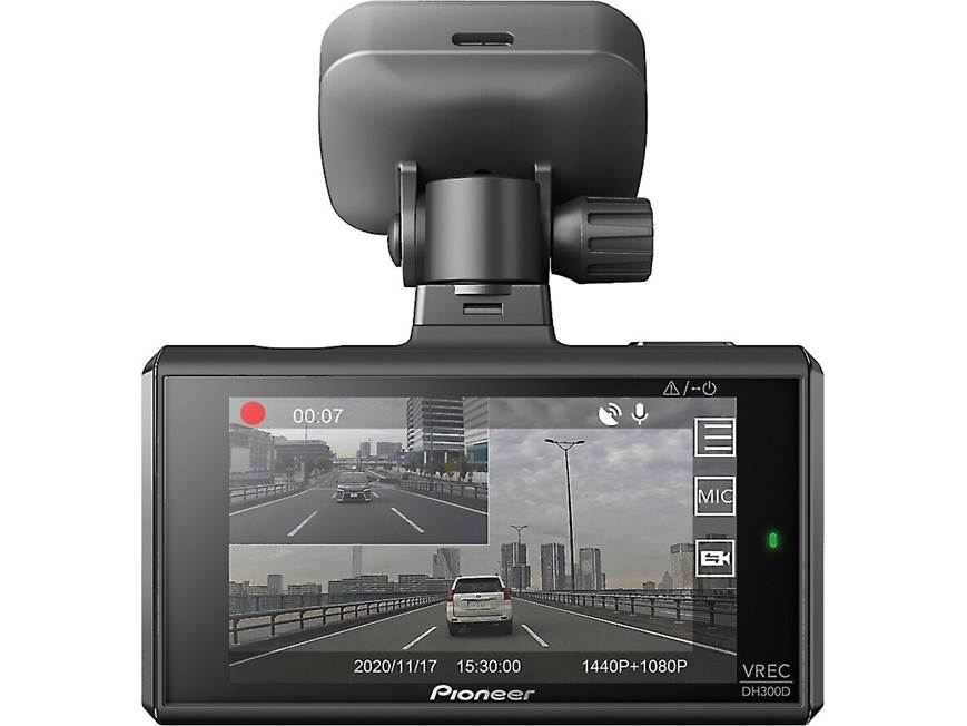 Pioneer VREC-DH300D HD dash cam with rear-view cam at Crutchfield
