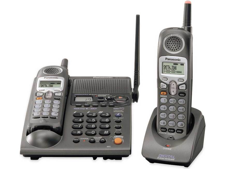 Panasonic KX-TG2357B 2.4 GHz dual-handset cordless phone with