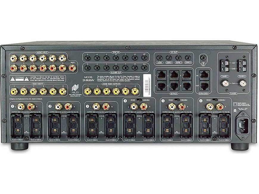 Niles ZR-8630AV 8-source, 6-room audio/video receiver at Crutchfield