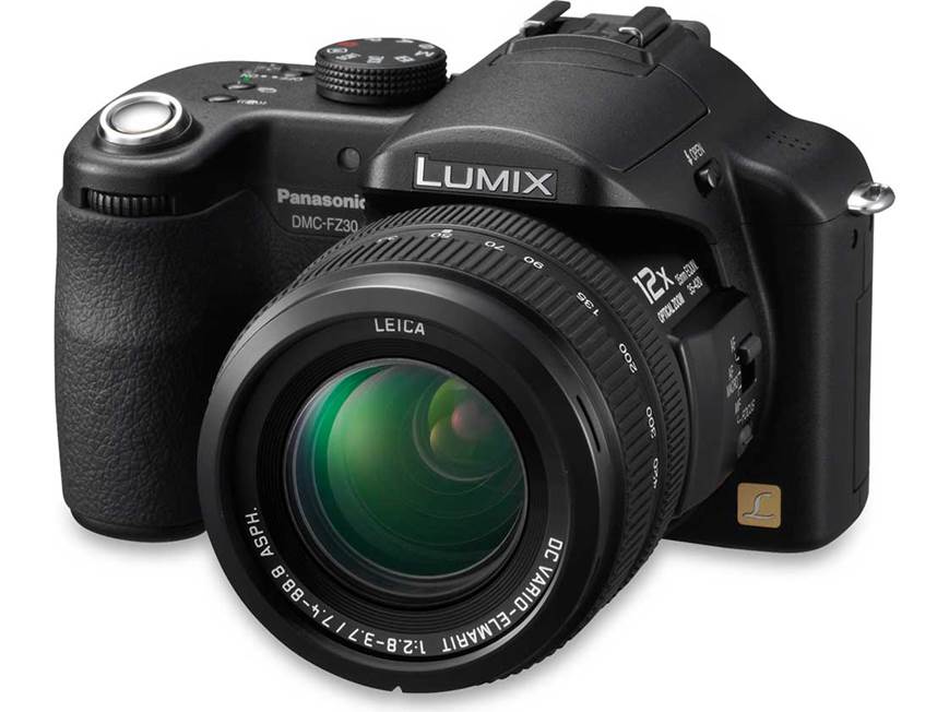 Panasonic DMC-FZ30 (Black) 8-megapixel digital camera with 12X