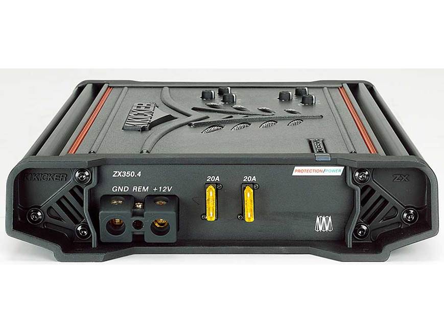 Kicker ZX350.4 4-channel car amplifier 60 watts RMS x 4 at Crutchfield