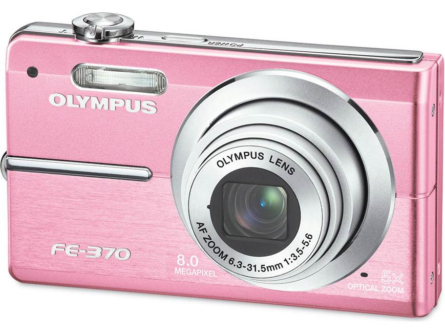 Olympus FE-370 (Pink) 8-megapixel digital camera with 5X optical