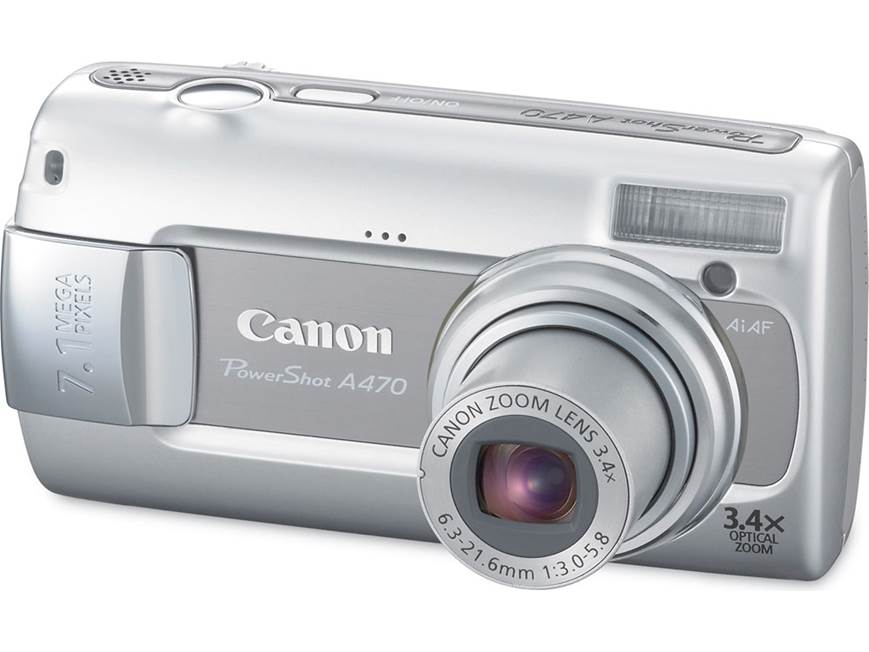 Canon PowerShot A470 (Gray) 7.1-megapixel digital camera with 3.4X