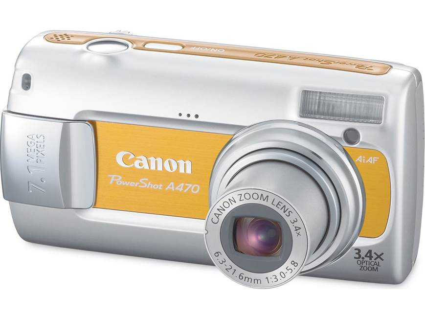 Canon PowerShot A470 (Gray) 7.1-megapixel digital camera with 3.4X