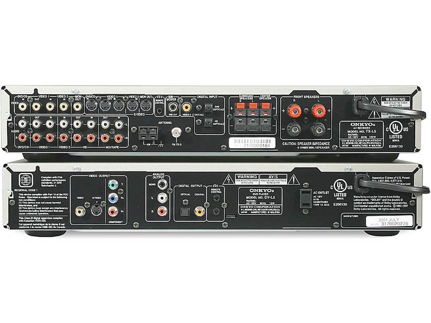 Onkyo AV-L5 Home theater receiver/DVD player package at Crutchfield