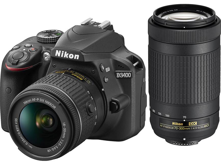 Nikon D3400 Two Lens Kit (Black) 24.2-megapixel digital SLR camera