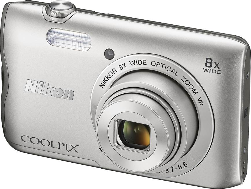 Nikon Coolpix A300 20-megapixel camera with 8X optical zoom, Wi-Fi