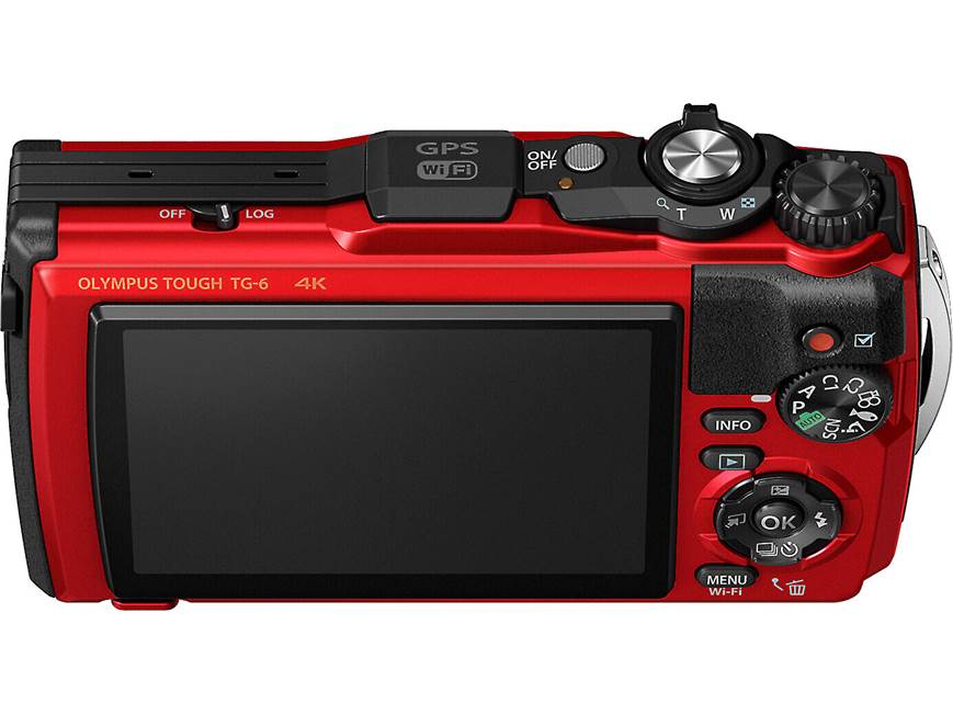 Olympus Tough TG-6 (Red) 12-megapixel waterproof 4K camera with 4X