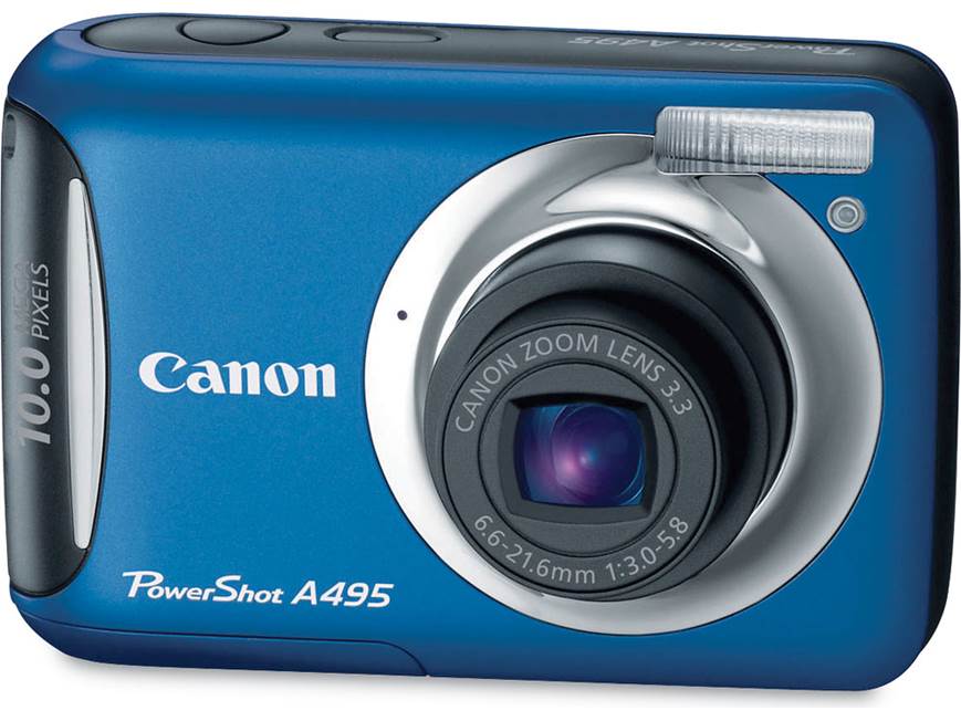 Canon PowerShot A495 (Blue) 10-megapixel digital camera with 3.3X
