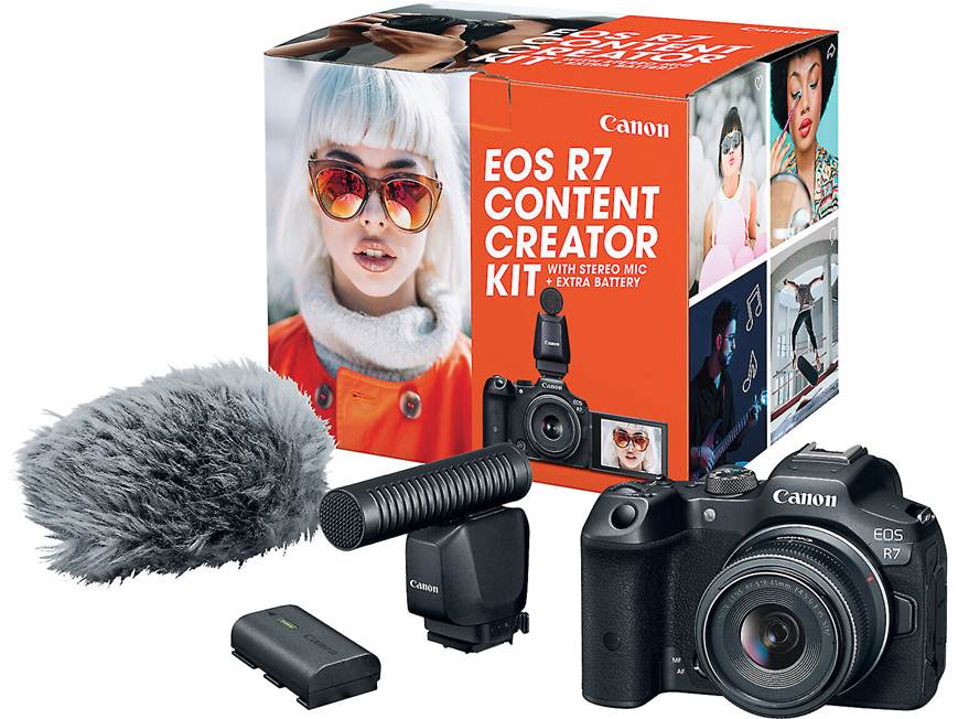 Canon EOS R7 Content Creator Kit R7 mirrorless camera with 18-45mm