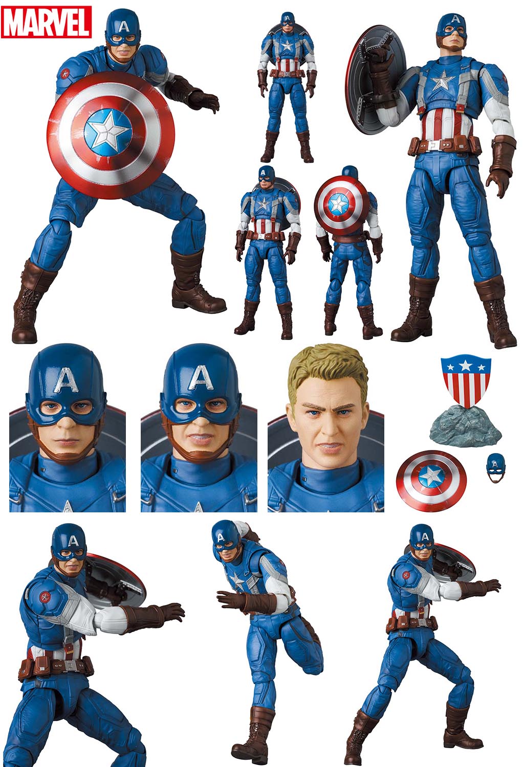 クラシックスーツのMCUキャプテン・アメリカが可動フィギュアに