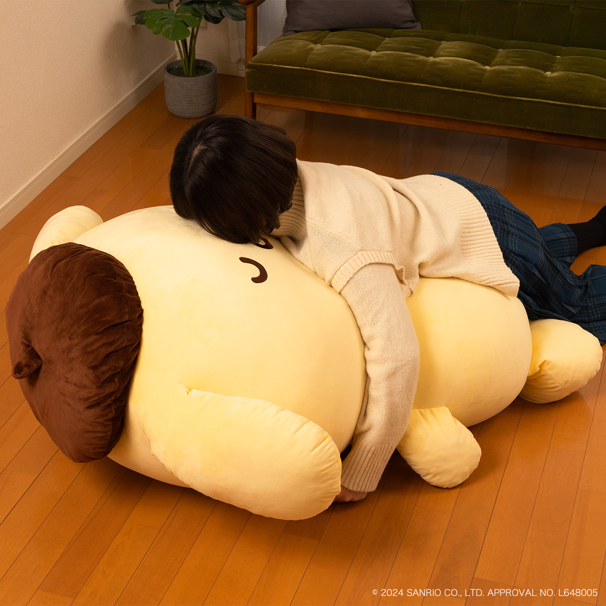 ポムポムプリン】もっちりぱんぱんボディ！癒される巨大クッション