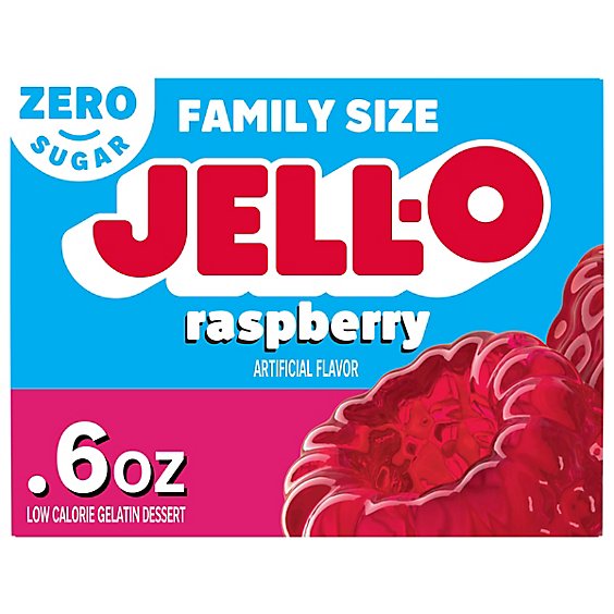 Jell-O Raspberry Artificially Flavored Zero Sugar Gelatin Dessert