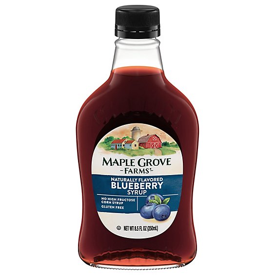 Maple Grove Farms Syrup Blueberry 8 - 8.5 Oz - jewelosco