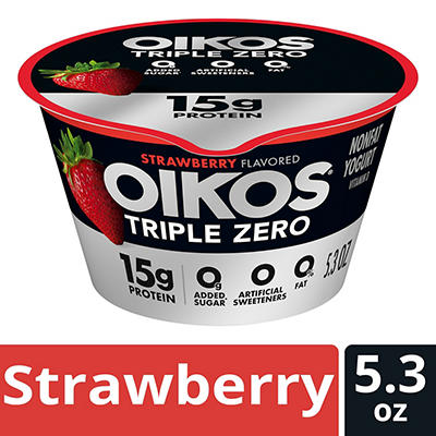Oikos Triple Zero Cherry High Protein Nonfat Greek Yogurt Cup