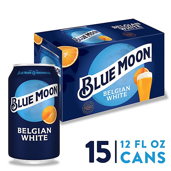 Blue Moon Belgian White Craft Belgian Style Wheat Ale Beer 5.4