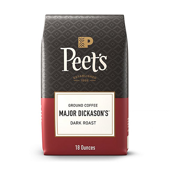 Peet's Coffee Major Dickasons Blend Dark Roast Ground Coffee Bag