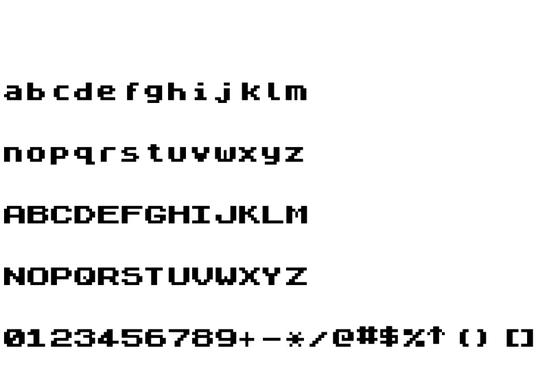 Advanced pixel lcd 7 font