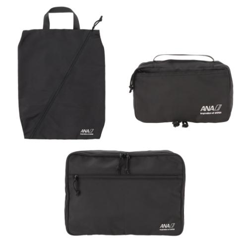 ANAオリジナル＞トラベルポーチ3点セット／ブラック | ANAショッピング