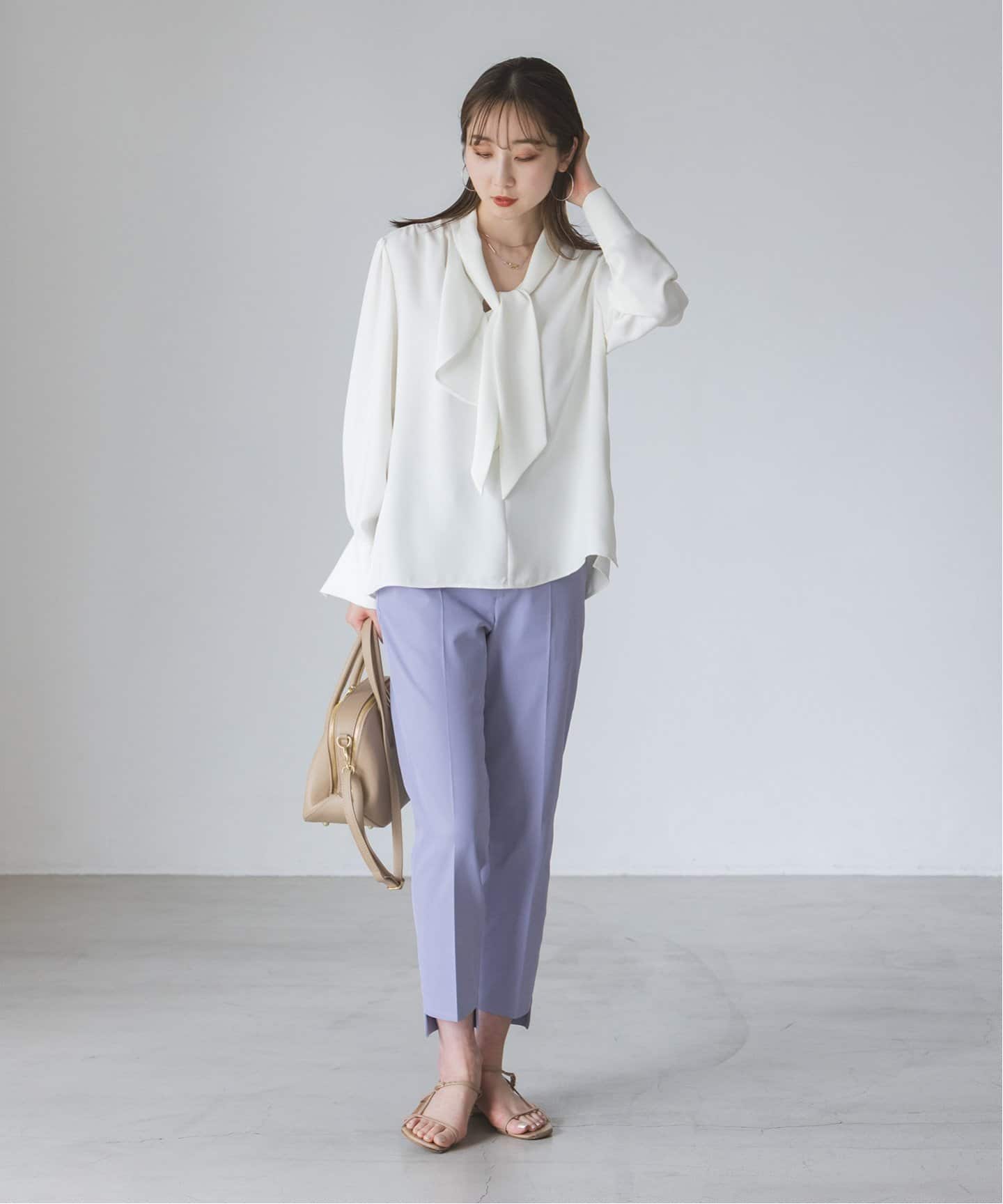 追加》アシンメトリーボウタイブラウス（シャツ／ブラウス）｜NOBLE