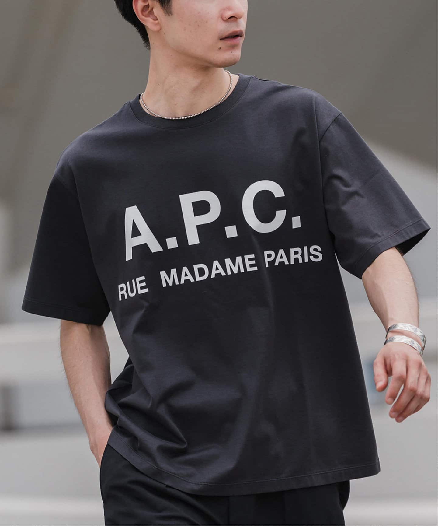 A.P.C. / アーペーセー】別注 オーバーサイズ ロゴプリント Tシャツ（T
