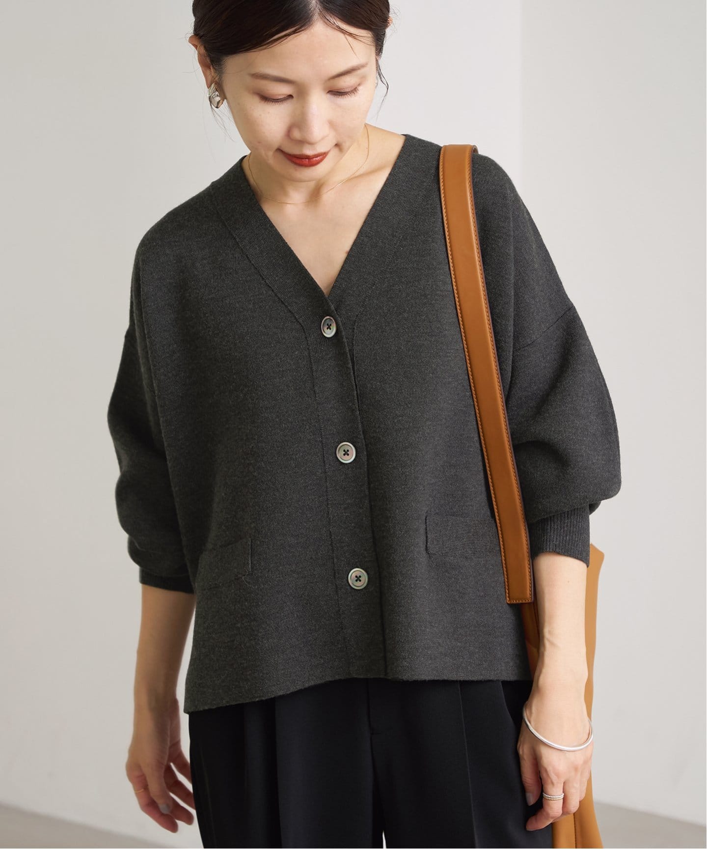 スーパーファインスムース ショートカーディガン（カーディガン