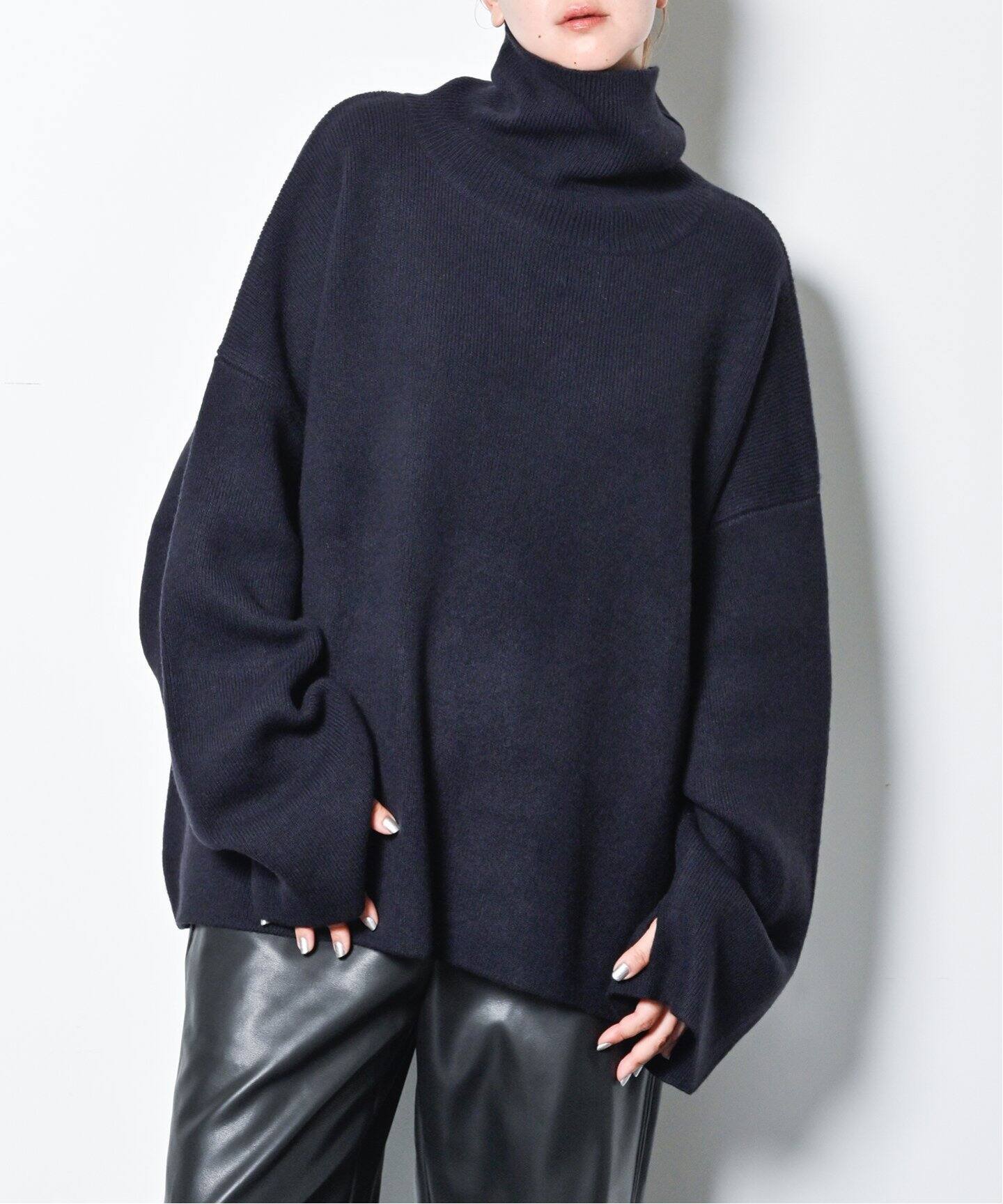 SEEALL EXTRA OVER HIGH NECK SWEATER SAU41 KJ681：ニット（ニット
