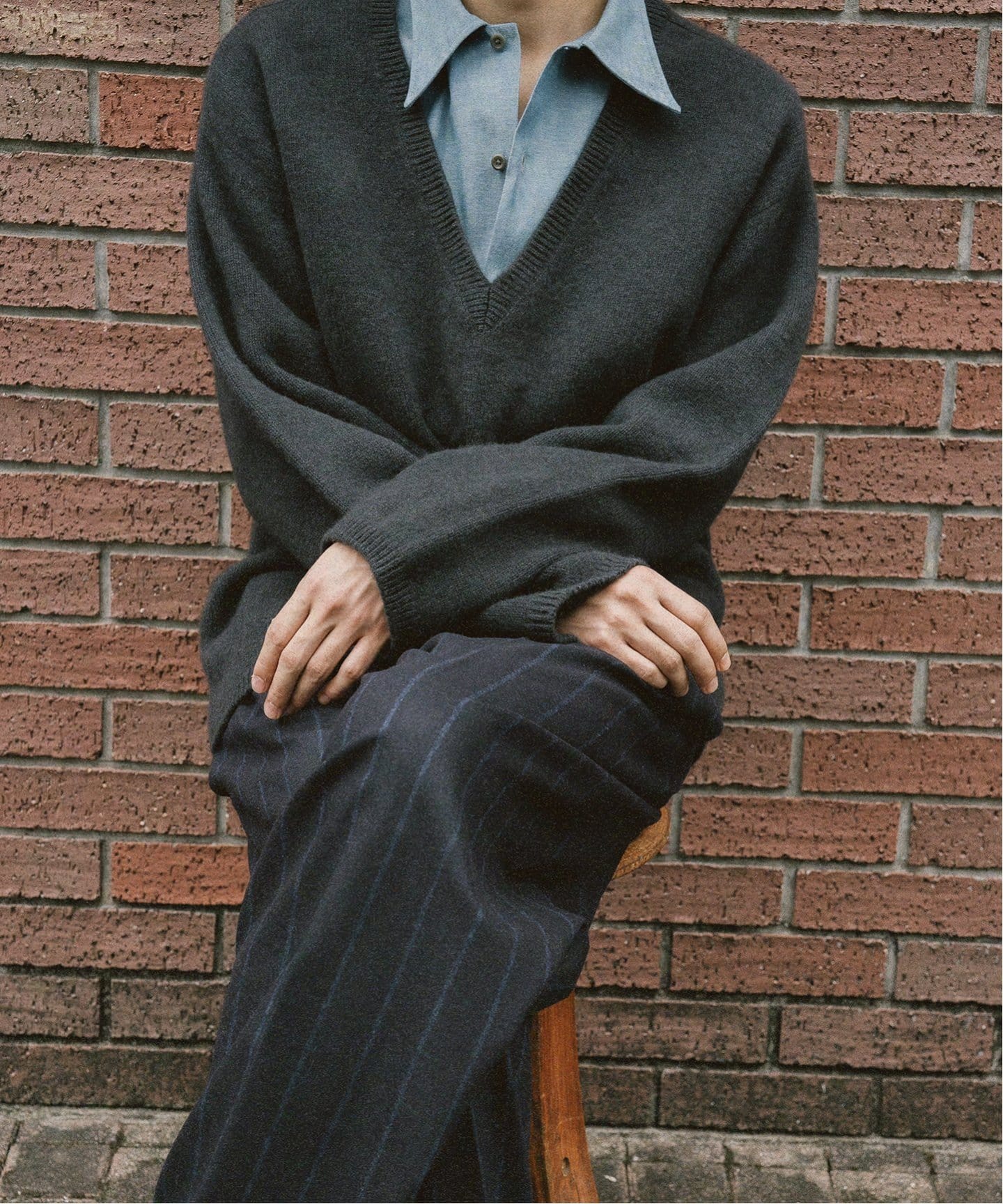 BATONER / バトナー】別注 V ネック ニット（ニット／セーター）｜L