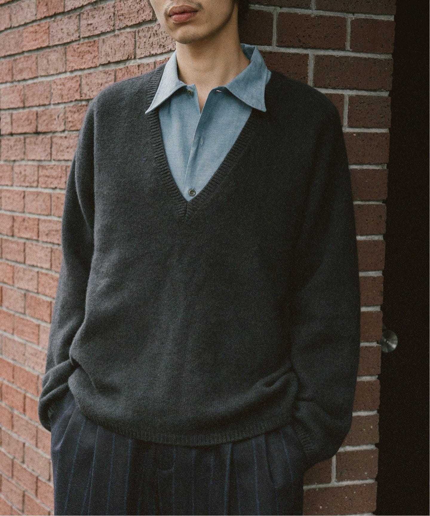 BATONER / バトナー】別注 V ネック ニット（ニット／セーター）｜L