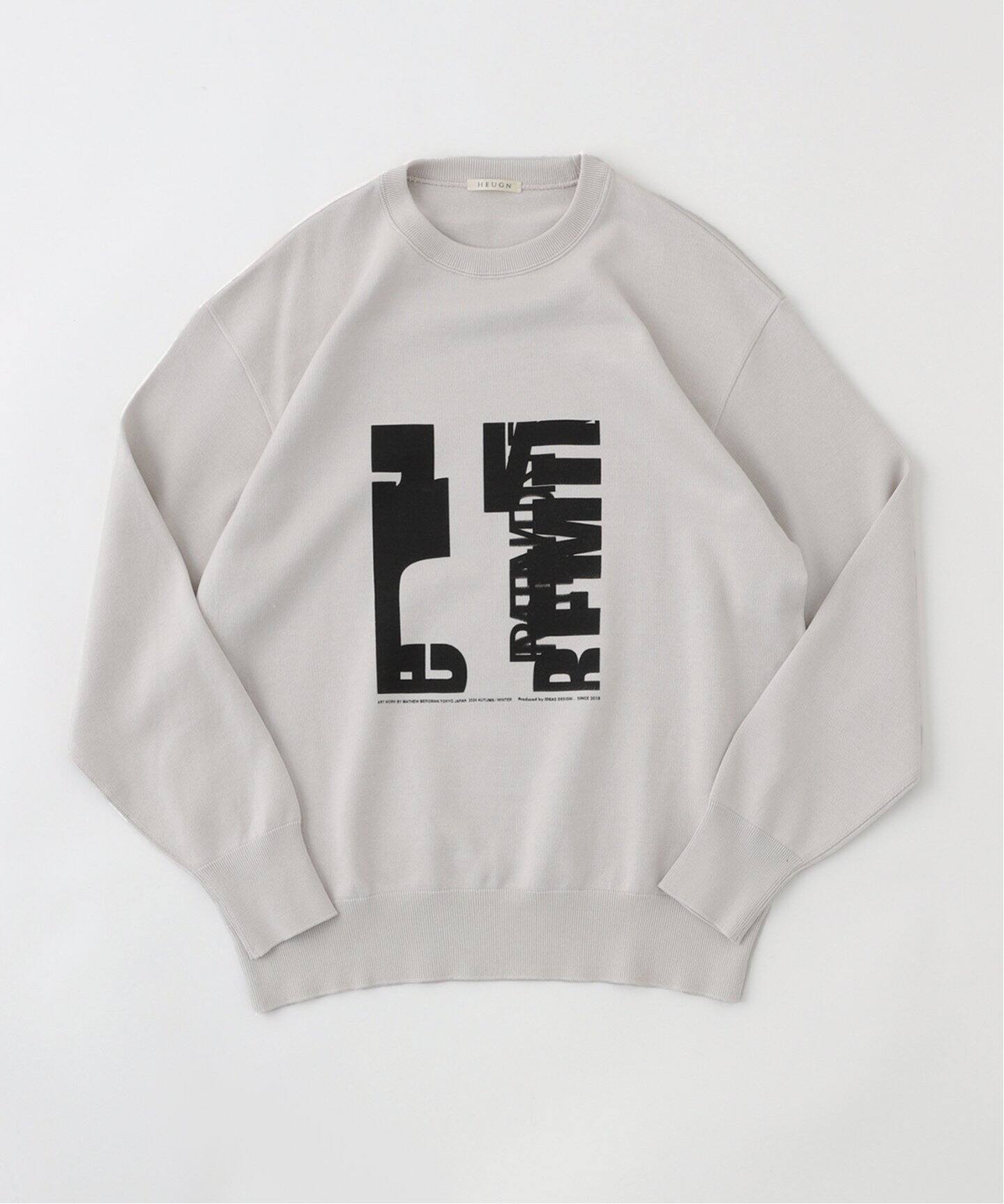 HEUGN / ユーゲン】別注 PRINTED COTTON KNIT（ニット／セーター）｜L