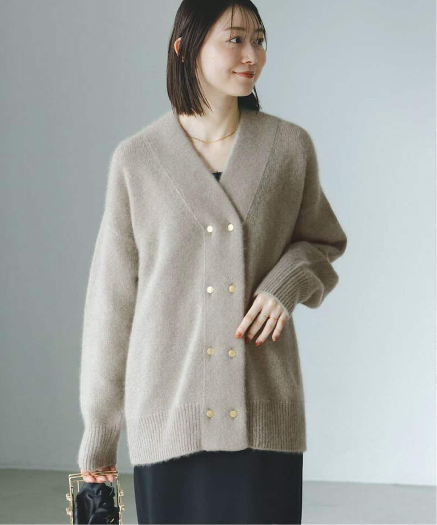 YAK/ヤク ダブルボタンニットカーディガン（ニット／セーター）｜NOBLE