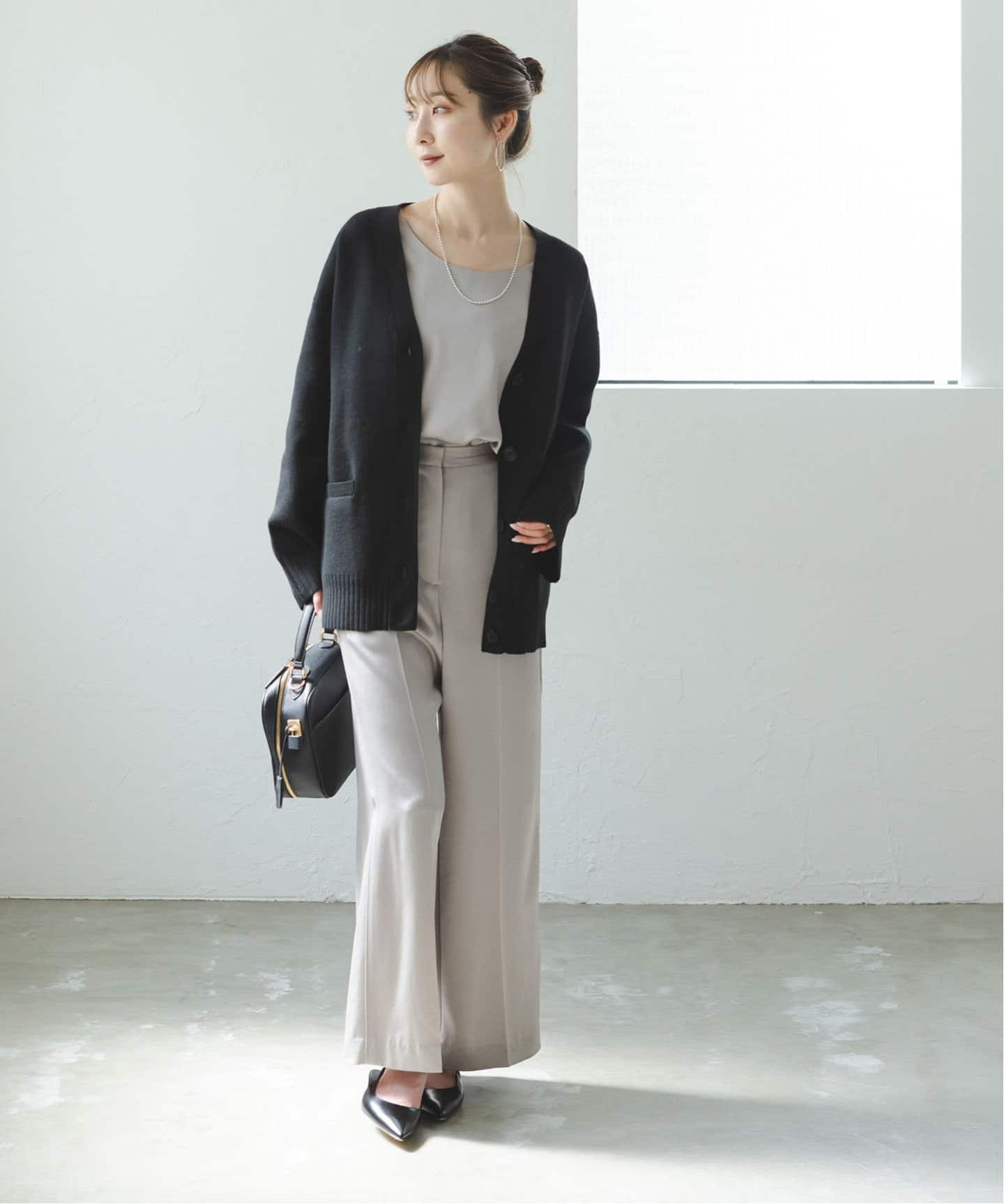 スムース編みオーバーカーデ（カーディガン）｜NOBLE（ノーブル）の