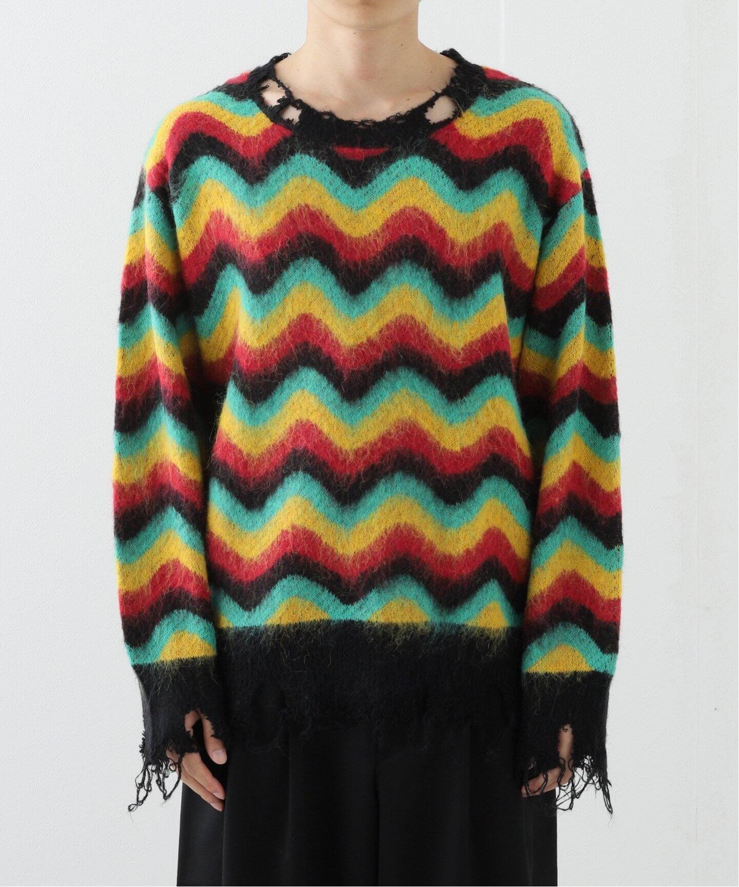 LAMROF / ラムロフ】ウェーブ モヘヤ ブレンド ニット（ニット