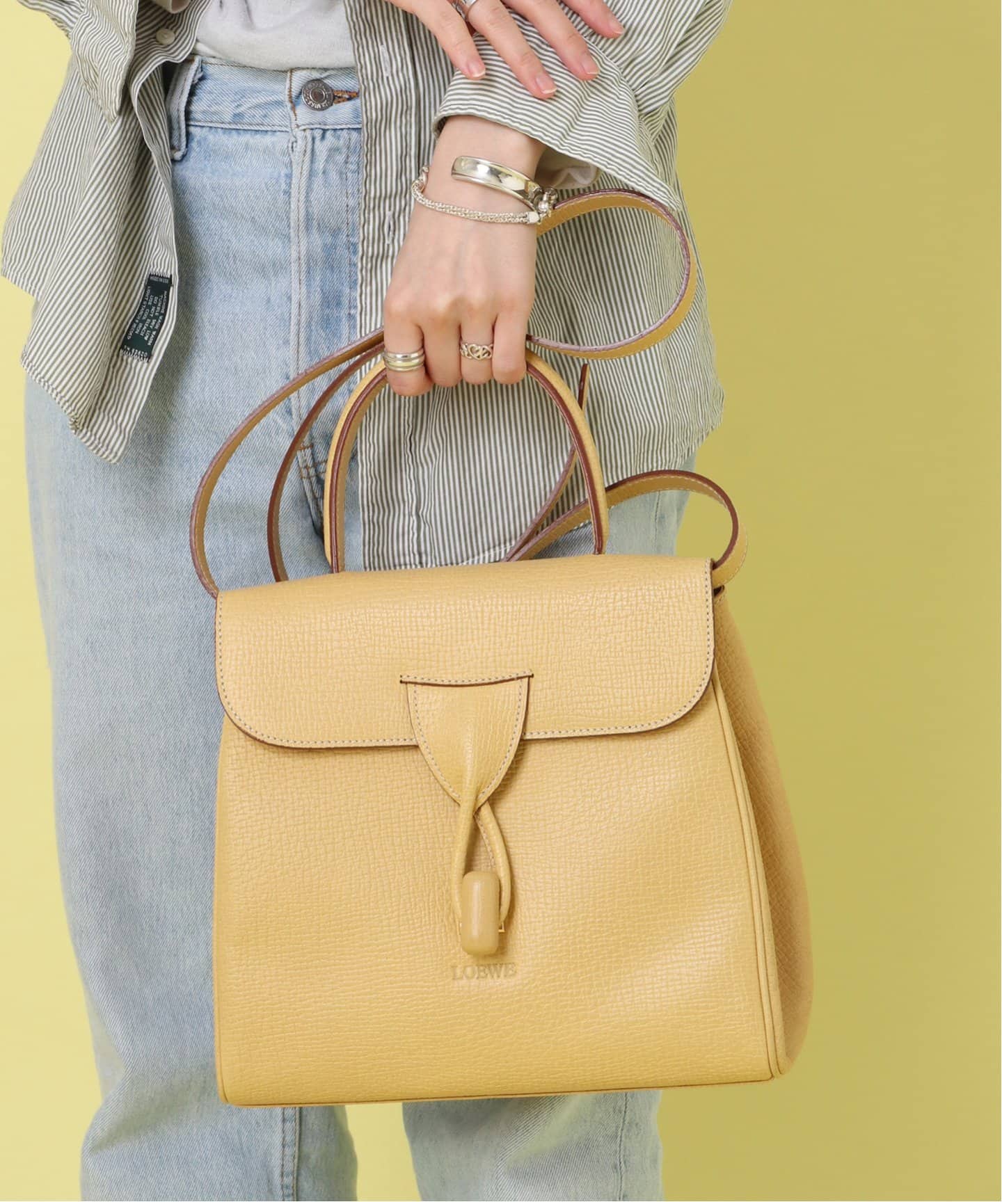 VINTAGE LOEWE/ロエベ】 handbag 2way turn lock（ショルダーバッグ