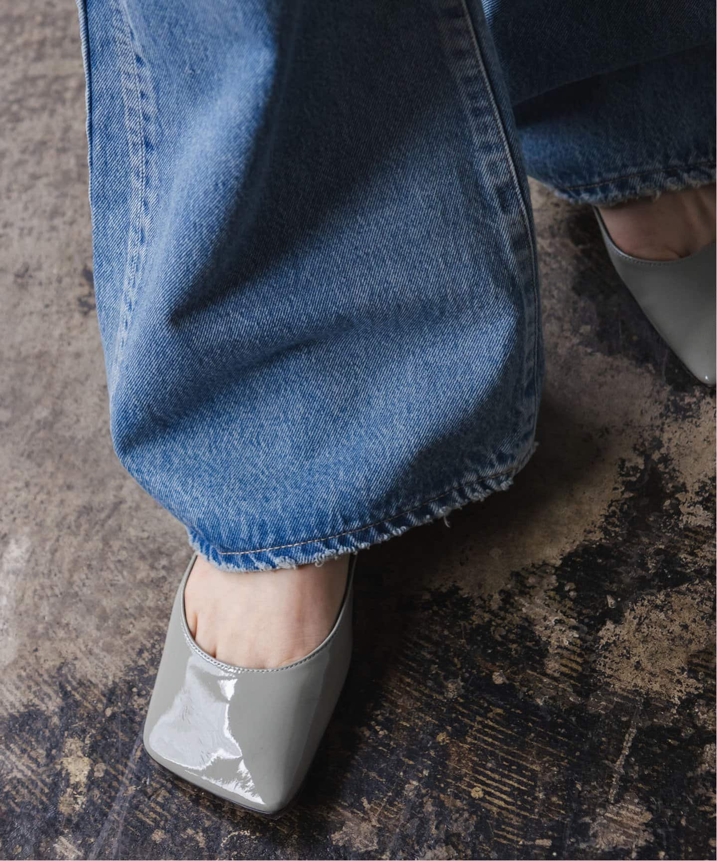 PIPPICHIC/ピッピシック スクエアトゥフラットシューズ（パンプス